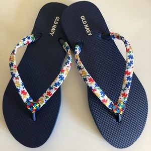 Old Navy Support Autism Flip Flops 7